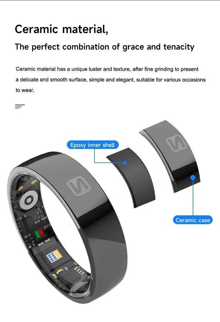 2025 New For Huawei Xiaomi Samsung Apple Smart Ring NFC Heart Rate Blood Pressure Multi-Sport Monitor 5ATM SmartRing Women Men W250819