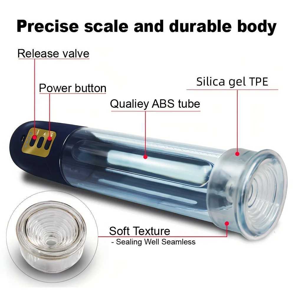 1 pc Electric Penis Pump Sex Toys for Men Male penis exercise masturbator Penile Vacuum Pump Penis Massager Male Masturbator XJ250819