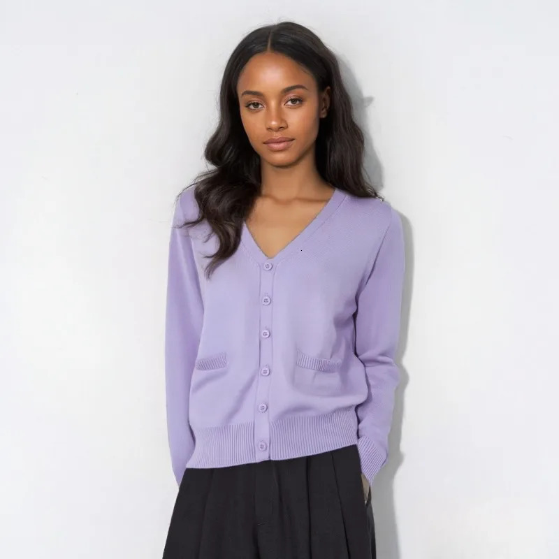 Casual College Style Outerwear Female Spring Autumn Solid Color Sweater Cardigan Women Long Sleeved Knitted Cardigans Mujer 250819