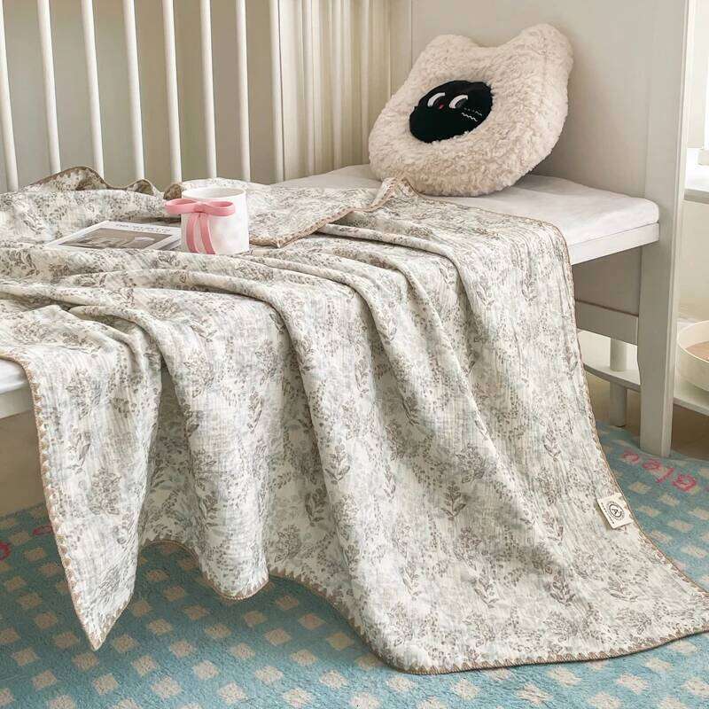 Floral Cotton Throw Blanket for Baby Adult,Summer Quilt,Leaf Bed Cover Home Outdoor Bedding Drop Shipping frazadas infantiles