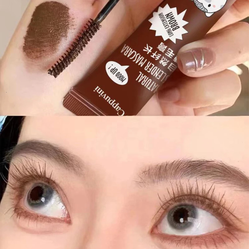 Mascara Lengthening Brown Lash Eyelash Extension Eye Lashes Brush Beauty Makeup Long-wearing Black Color Curling Mascara 250818