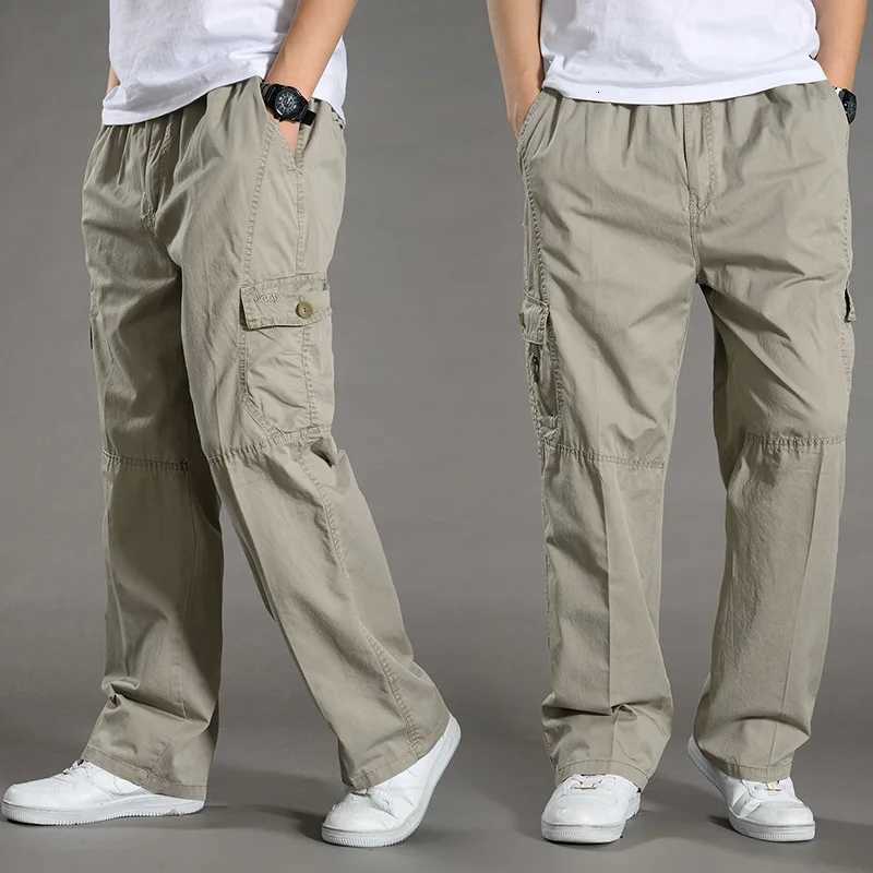 Mens Cargo Cotton Pants Spring Summer Sports Sweatpants Work Wear Military Style Climbing Joggers Large Size 6XL Mens Trousers W250819