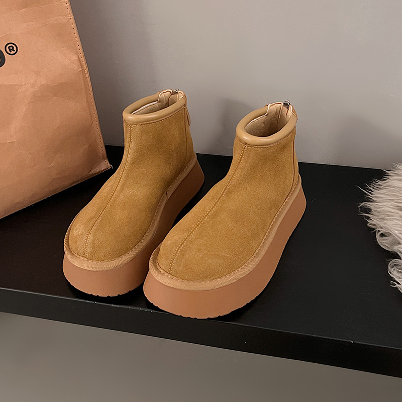 hot Free delivery designer woman cotton boots Snow boots with simple and plush design fashionable and comfortable cotton boots