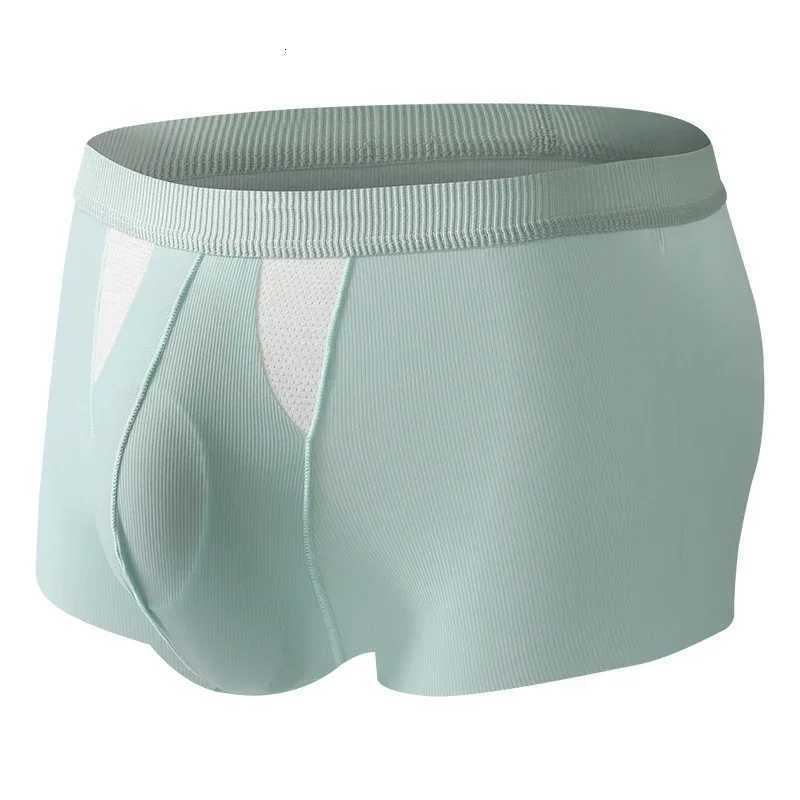 3PCS/2PCS/PCS Mens Boxer Shorts in Solid Color with Low Waist and Detachable Separated Bulge Design Ice Silk Underwear W250819