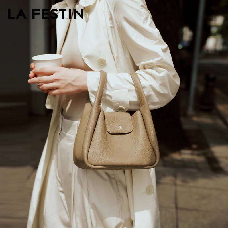 LA FESTIN Original Brand Women 2024 New Handbag Large Capacity Bags Leather Designer Shoulder Bag Crossbody
