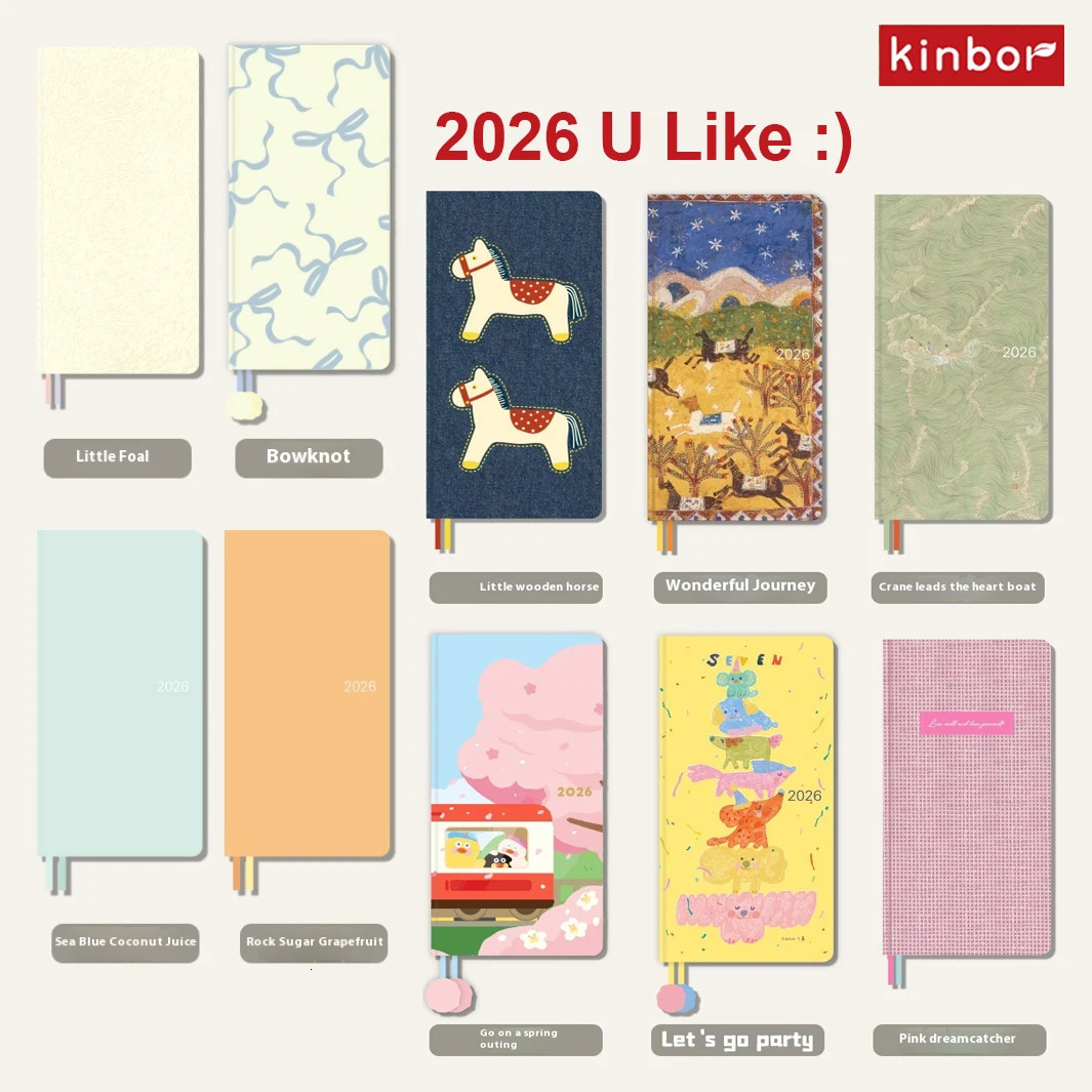 Kinbor 2026 Weekly Planner Pocket Size Notebook Week Plan Notepad Schedule Planning Book Punch Efficiency Manual Daily Writing 250818