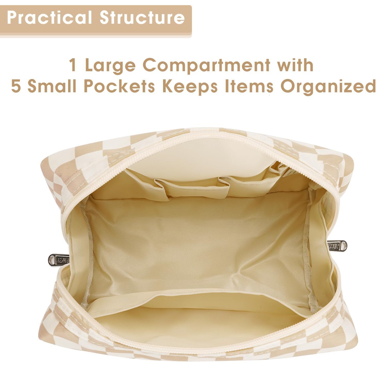 Free Shipping Designer Simple And Stylish Checkerboard Men's Makeup Bag Luxurious Waterproof Large Capacity Portable Storage Toiletry Bag Casual 