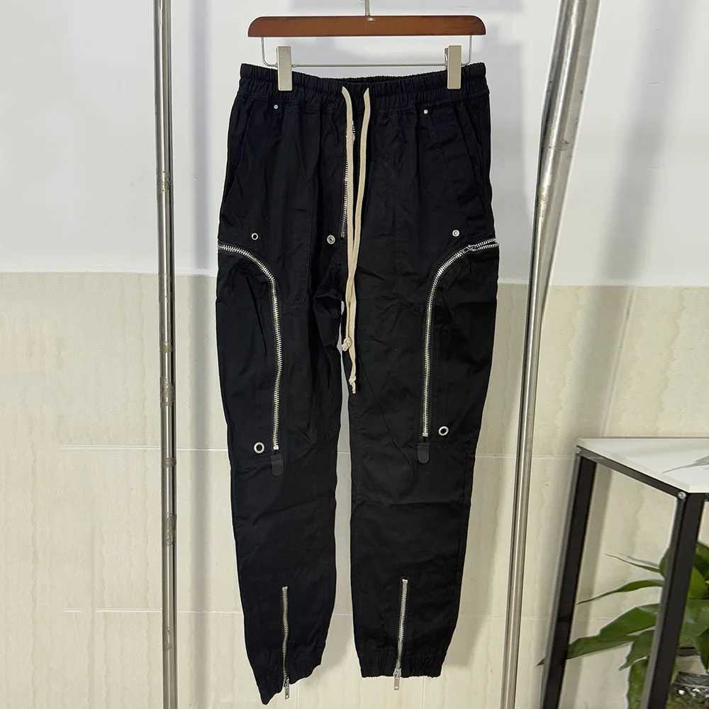 PFNW Mens Trousers Darkwear Heavy Multi-Zipper Side Pocket Biker Functional Slim Pencil Pants Unisex Casual Long Pants 28W5604 W250819