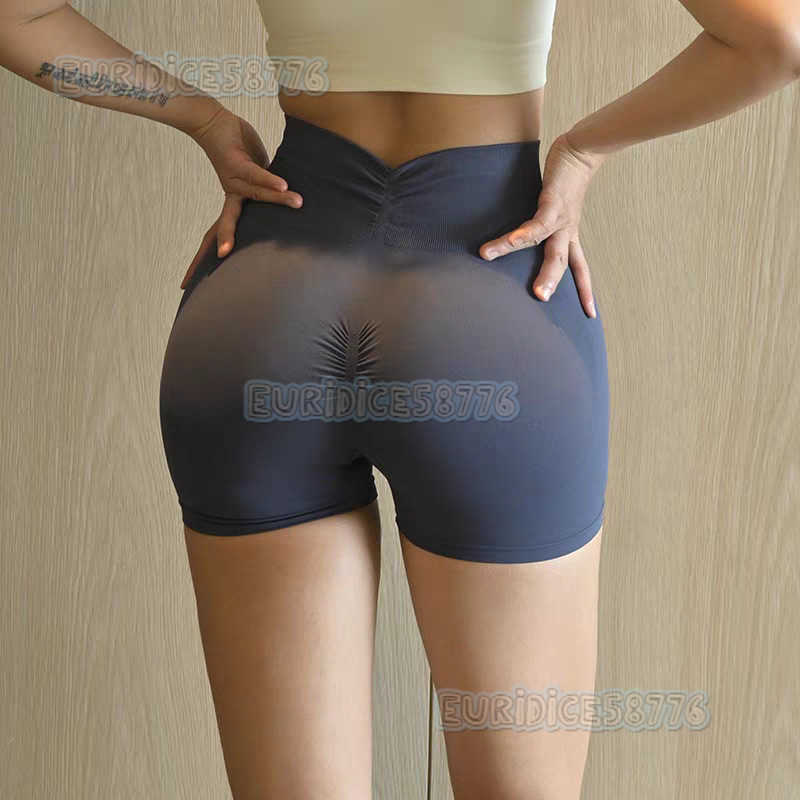 Summer Yoga Sports Shorts Peach Hip Outerwear Fitness Pants Women Three-quarter High Waist Hip-lifting Running Quick-dry Shorts H250819