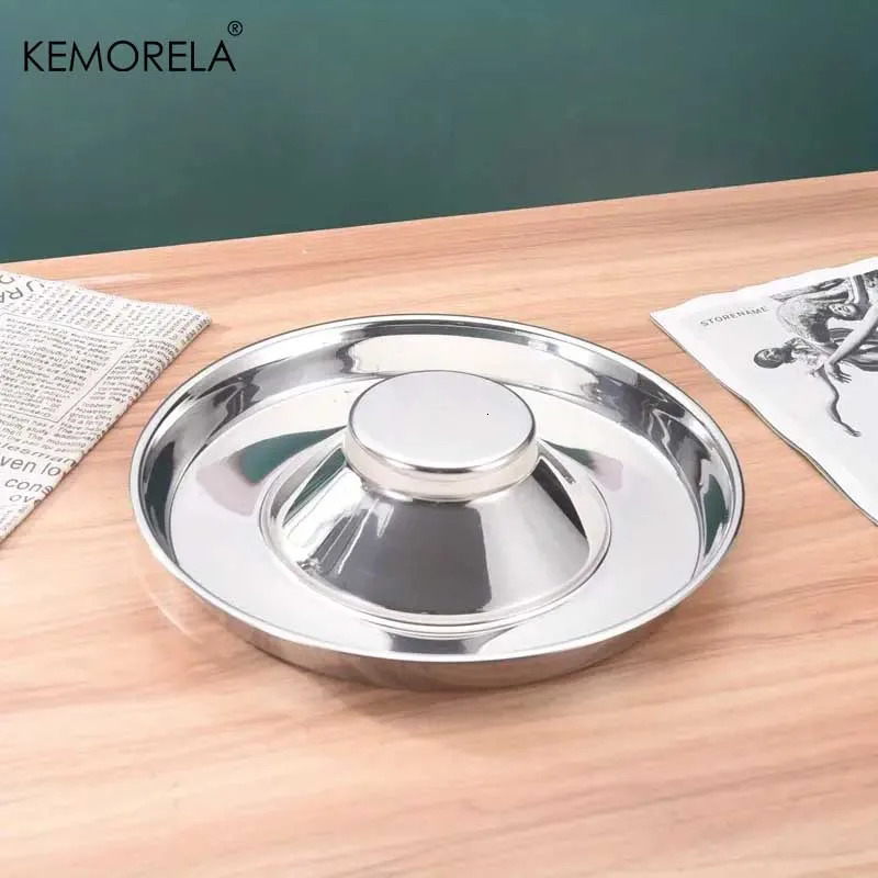 1PC Stainless Steel Dog Slow Feeder Bowl Puppy Litter Food Feeding Dish Weaning Water Bowl Pets Feeder Bowl and Water 250813