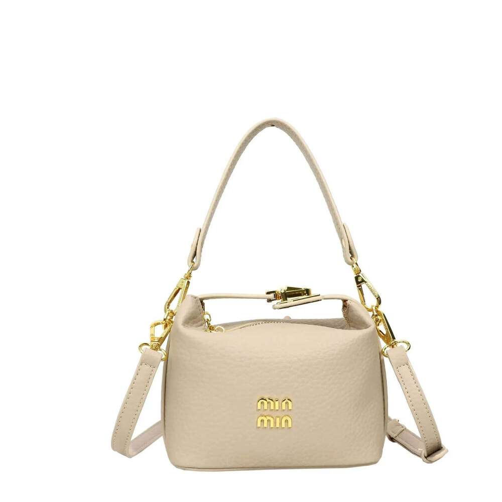 Premium Soft Leather 2025 New Light Handbag Magnetic Buckle Small Square Niche Simple Shoulder Bag