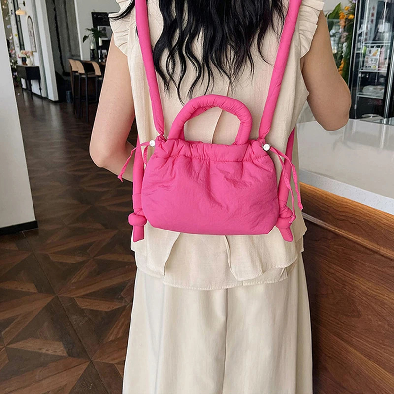 Fashion Small Puffer Tote Bag er Padded Women Shoulder Bags Nylon Down Cotton Crossbody Bag Mini Lady Handbags 2024 Trend 250814