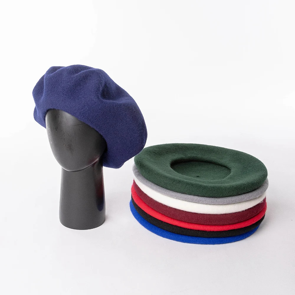 Wool Beret with extra big size 32cm Diamter Unisex Beret plus size knitted wool beret 250819