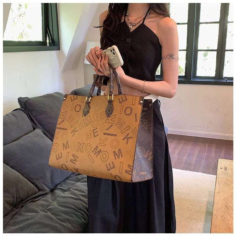 Large Capacity Tote For Women In 2025, New Minimalist Handbag, Fashionable And Trendy Letter Single Shoulder