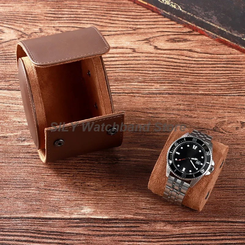 PU Leather Watches Organizer Vintage Watch Display Leather Watch Box Watch Travel Case Portable Classic Display Watches Storage 250819