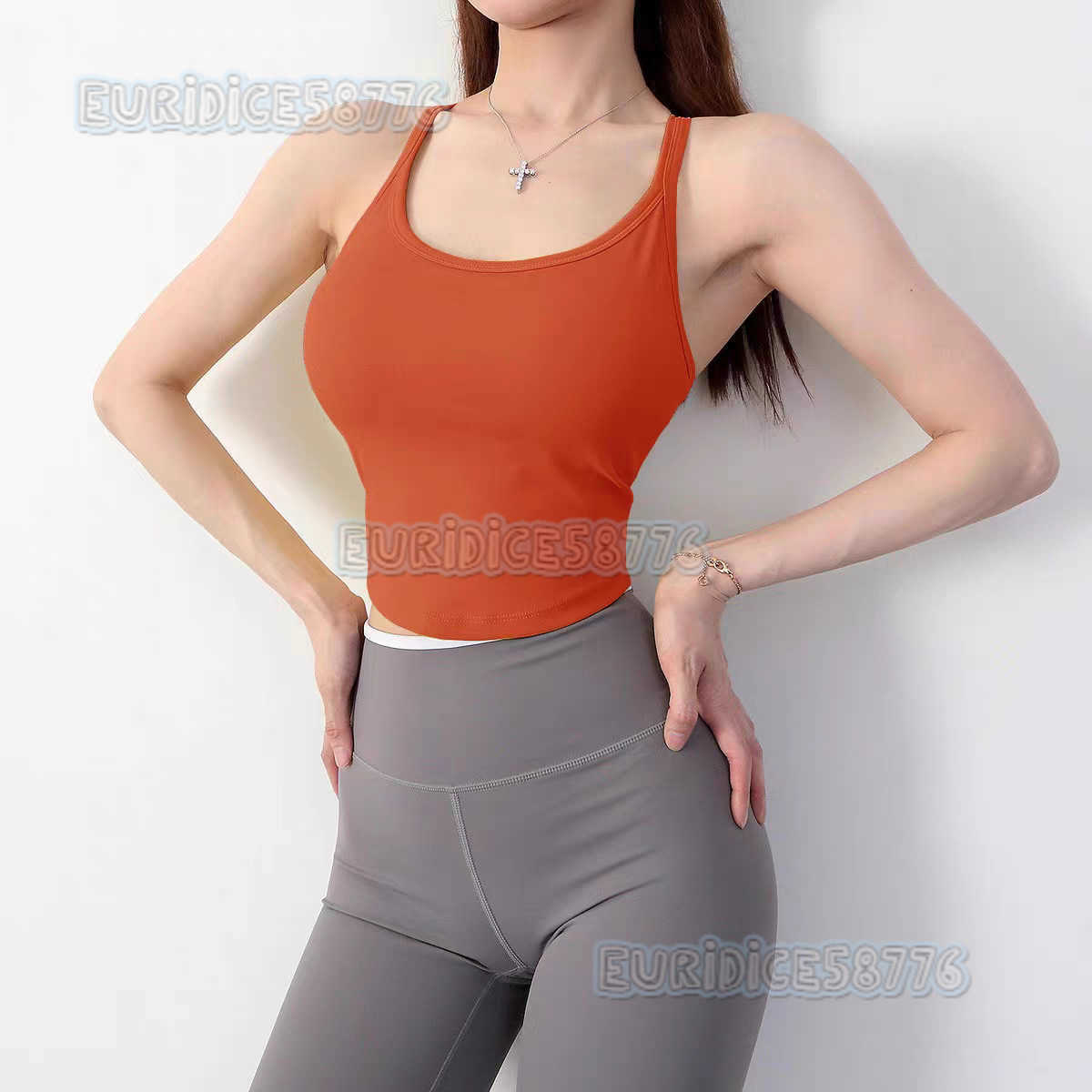 One-piece Chest Pad Beauty Back Yoga Bra Women Training Bra Running Fitness Camisole Yoga Sports Bra H250819