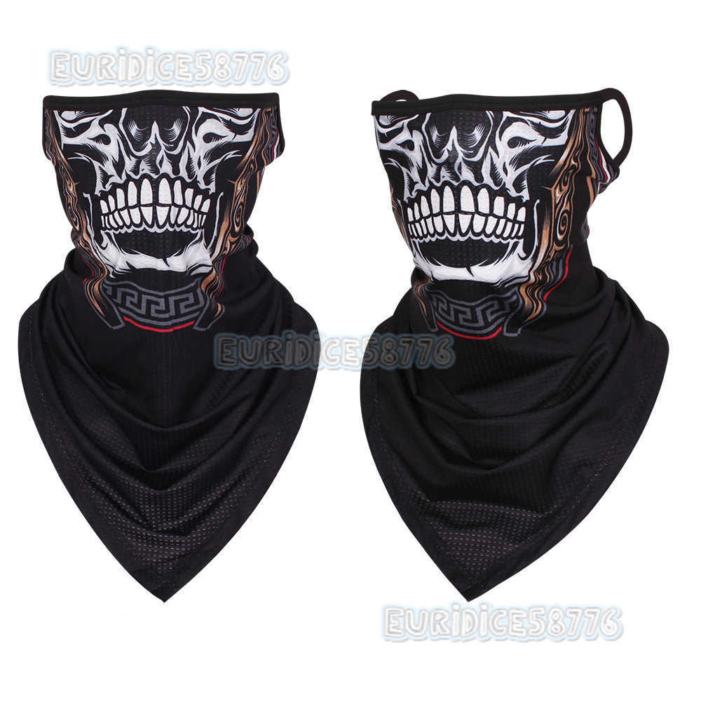 Outdoor Motorcycle New Product Digital Printed Mask Riding Ear Hanging Triangle Scarf Sun Protection Scarf Mask Magic Headscarf H250819