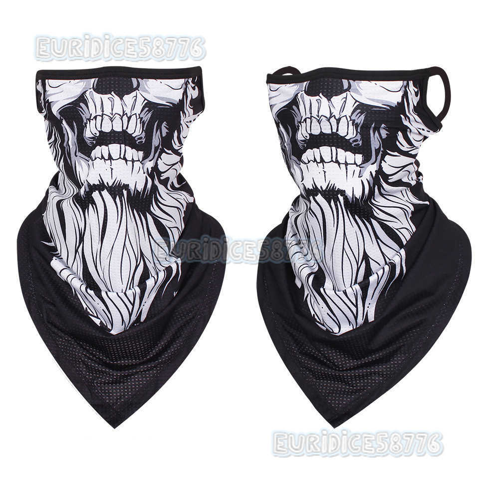 Outdoor Motorcycle New Product Digital Printed Mask Riding Ear Hanging Triangle Scarf Sun Protection Scarf Mask Magic Headscarf H250819