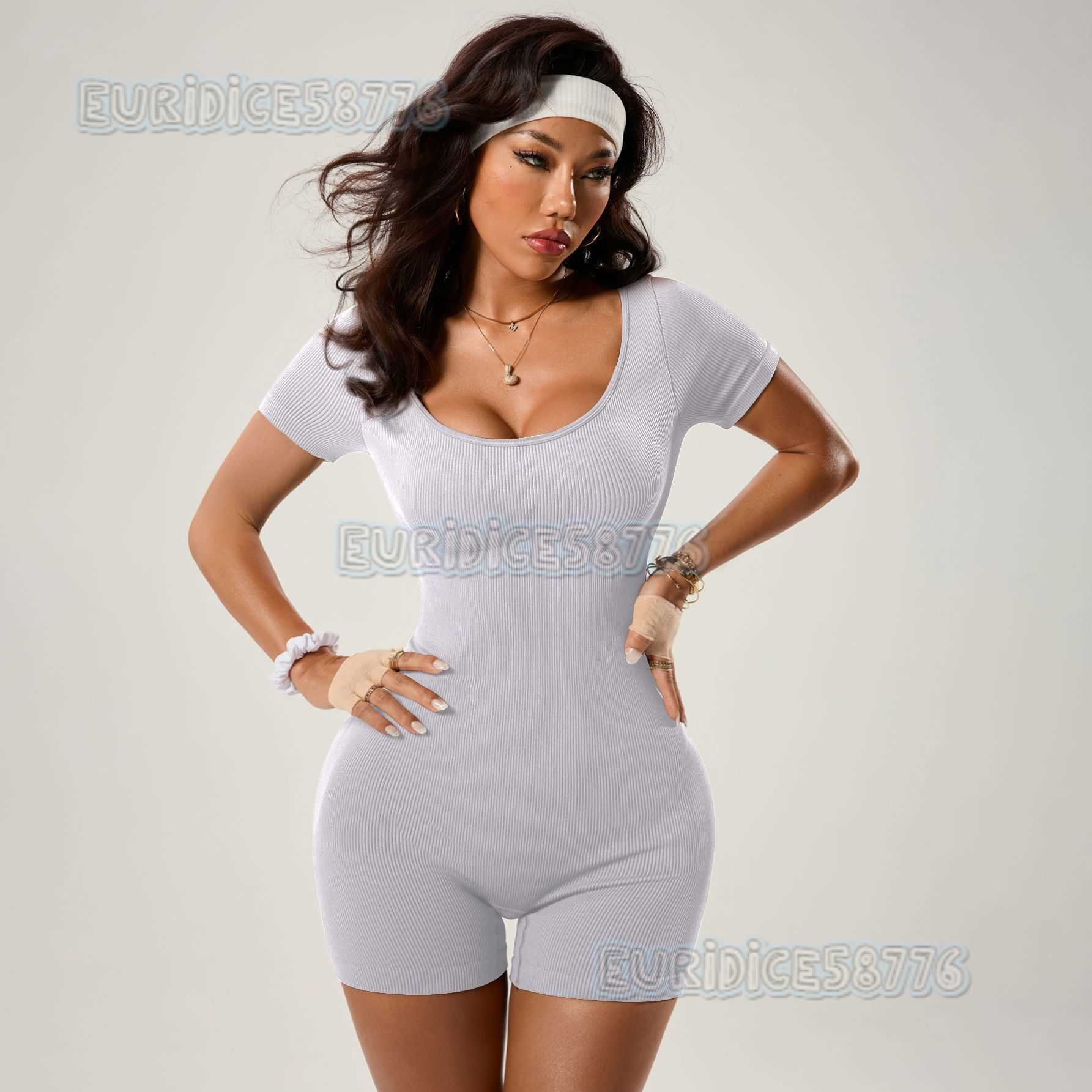 One-piece Fitness Suit Backless Hip-lifting Running One-piece Shorts Without Chest Pad Sports Body Training Seamless Yoga Suit H250819