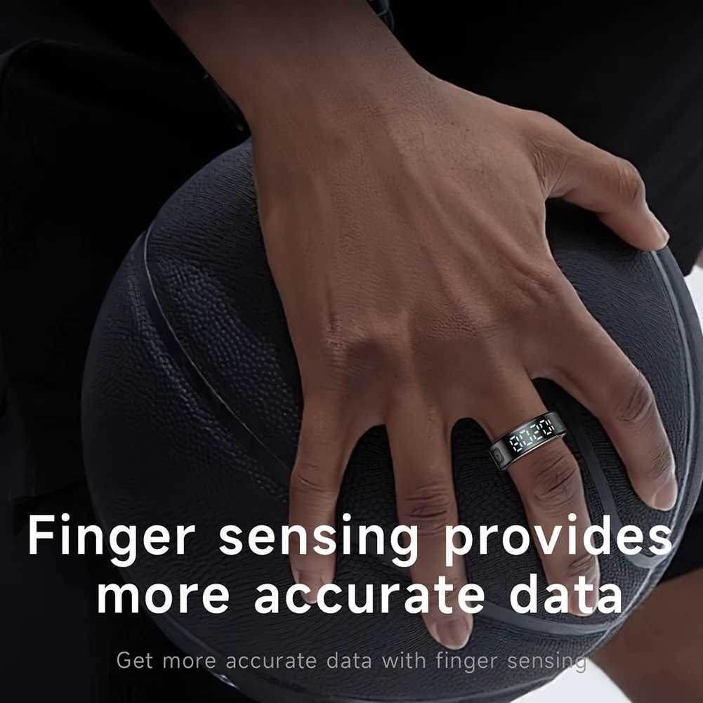 18mah RS08 Smart Ring Health Fitness Rings 5ATM Waterproof Bluetooth 5.1 Heart Rate Sleep Monitoring for Android/IOS for Men W250819