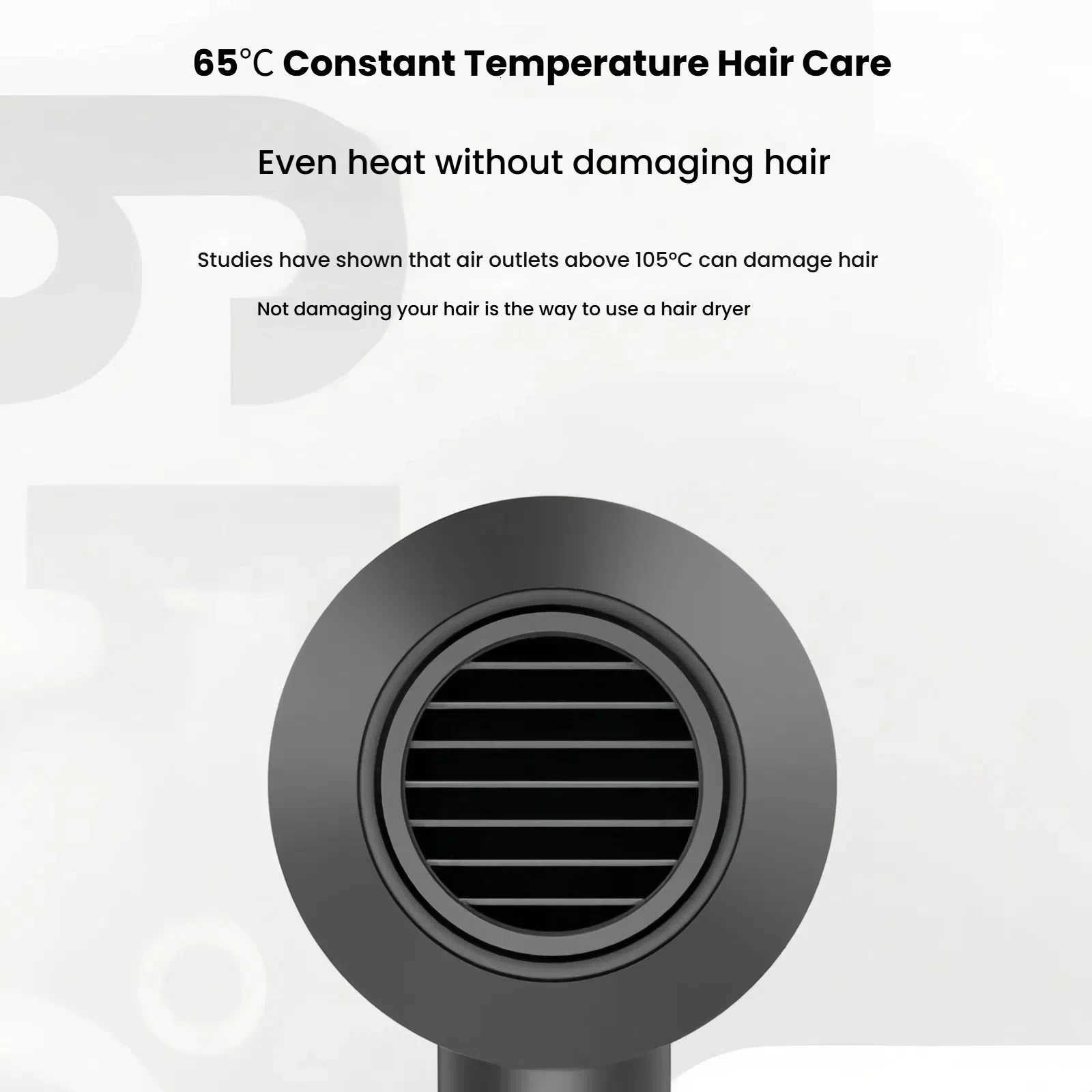 600W KONKA KG-60 Negative Ion Hair Dryer with 3 Heat Speed Settings Anti-Frizz Detachable Filter Portable Hook Smooth Hair Care W250819