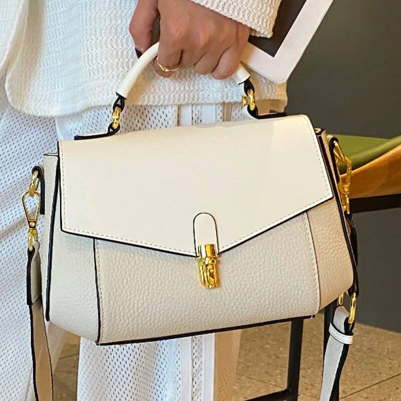 Genuine Leather Women's New Trendy All-Match Messenger Shoulder Bag Ladies Fashion First Layer Cowhide Handbag High Quality