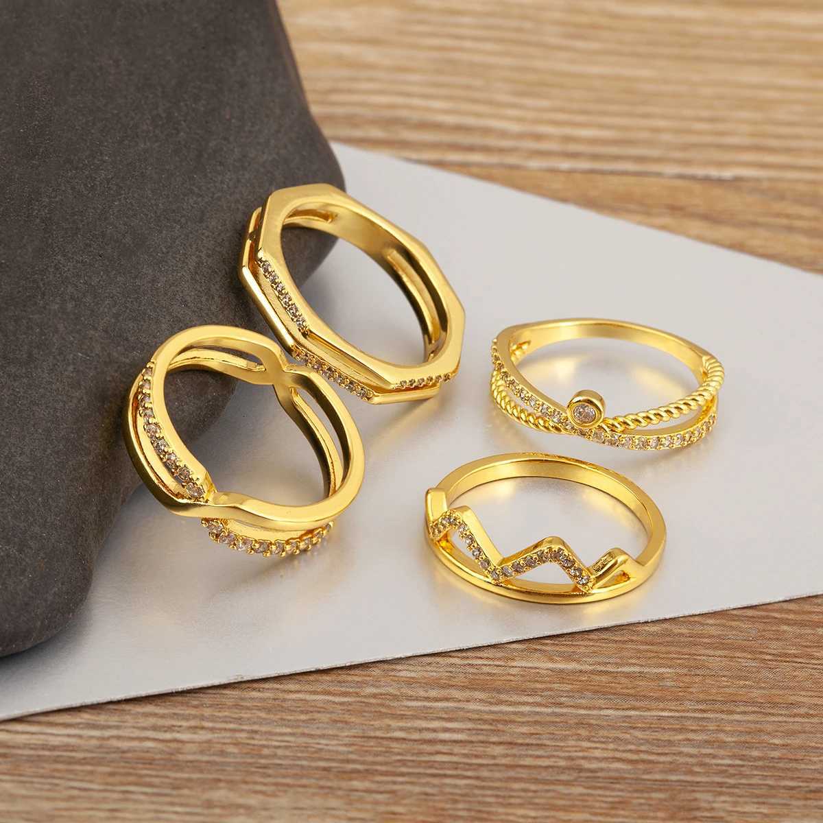 AIBEF Hot Sale CZ Crystal Ring For Women Girls Fashion Engagement Wedding Band High Quality Copper Charm Finger Jewelry W250819