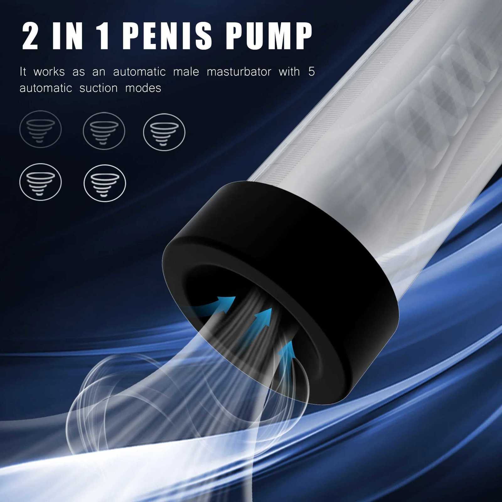Electric Vacuum Penis Pump for Men Sucking Rechargeable Penis Enlargement Extender Pump Masturbator for Men Sex Toy for 18+ XJ250819