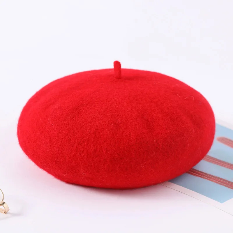 Women Wool Berets French Artist Style Warm Winter Beanie Hat Retro Plain Beret Solid Color Elegant Lady All Matched Autumn Caps 250819
