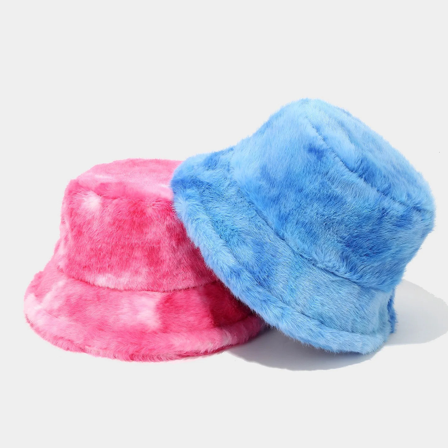 Winter Bucket Hat Fashion Print Ladies Warm Panama Hat Wool Soft Velvet Thickened Fur Rabbit Hair Outdoor Fisherman Hat 250819
