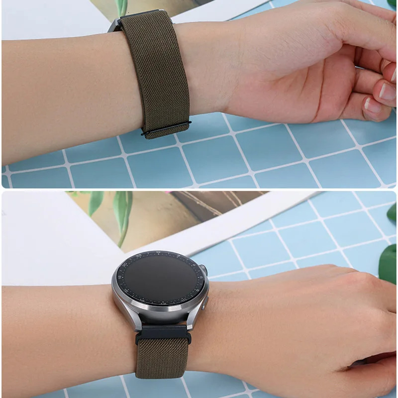 20 22mm Nylon Strap For Vivoactive 4 3 5 Band Watch Venu/SQ/2 Plus Elastic Wristband Forerunner 645 245 265 255 Bracelet 250818