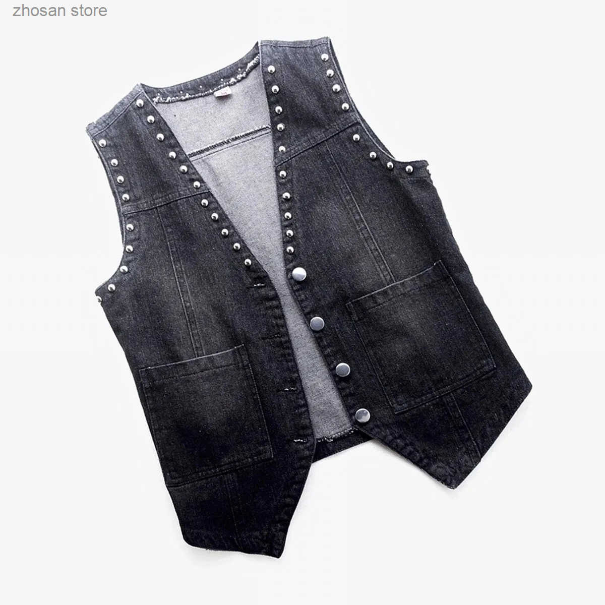 Women Denim Vest Spring Autumn Slveless Jacket Vintage Jeans Vest Short Jackets Female Casual Tops Waistcoats Cowboy Coat 250320 S250819