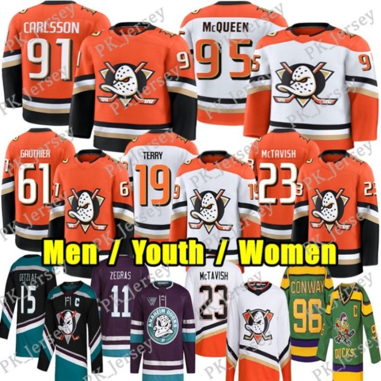91 Leo Carlsson anaheim hockey 23 Mason McTavish mighty ducks jersey Cutter Gauthier Troy Terry Getzlaf Jacob Trouba Gudas Paul Kariya Alex Killorn jerseys