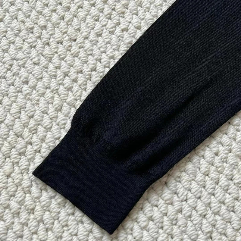 Top quality mens fall/winter lapel knit sweater business casual long-sleeved POLO shirt 250818