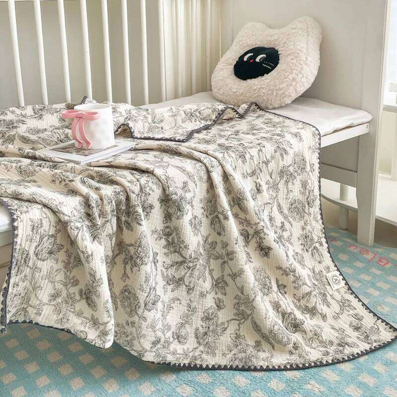 Floral Cotton Throw Blanket for Baby Adult,Summer Quilt,Leaf Bed Cover Home Outdoor Bedding Drop Shipping frazadas infantiles