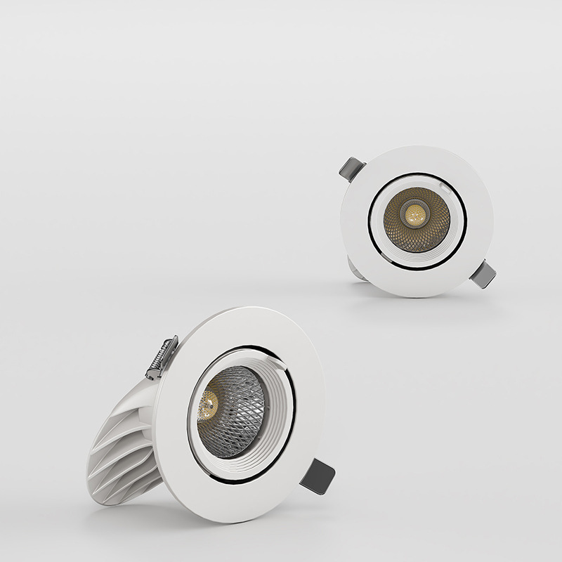 led, adjustable ceiling spotlight, 360-degree rotation, telescopic, high color rendering, clothing store elephant trunk light, embedded