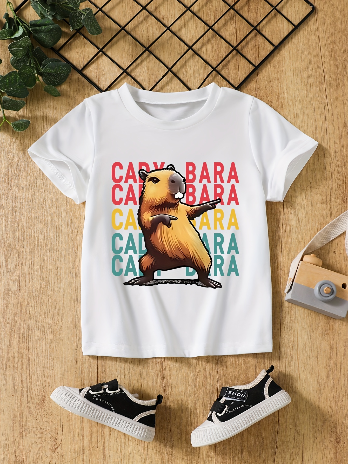 T-shirts Boys' Set of Three Short-Sleeve Mole Print Breathable Quick-Dry Tees