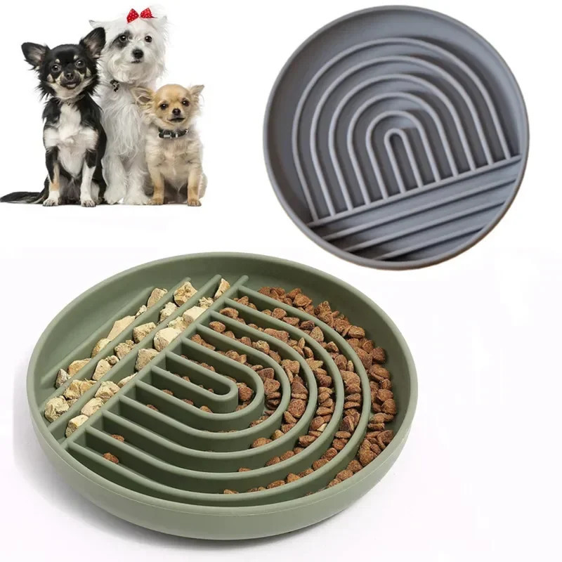 Slow Food Bowl Silicone Dog Lick Mat for Dogs Pet Slow Food Plate Non-sliping Pet Anti-choking Feeder Dog Food Bowl Pet Supplies 250813
