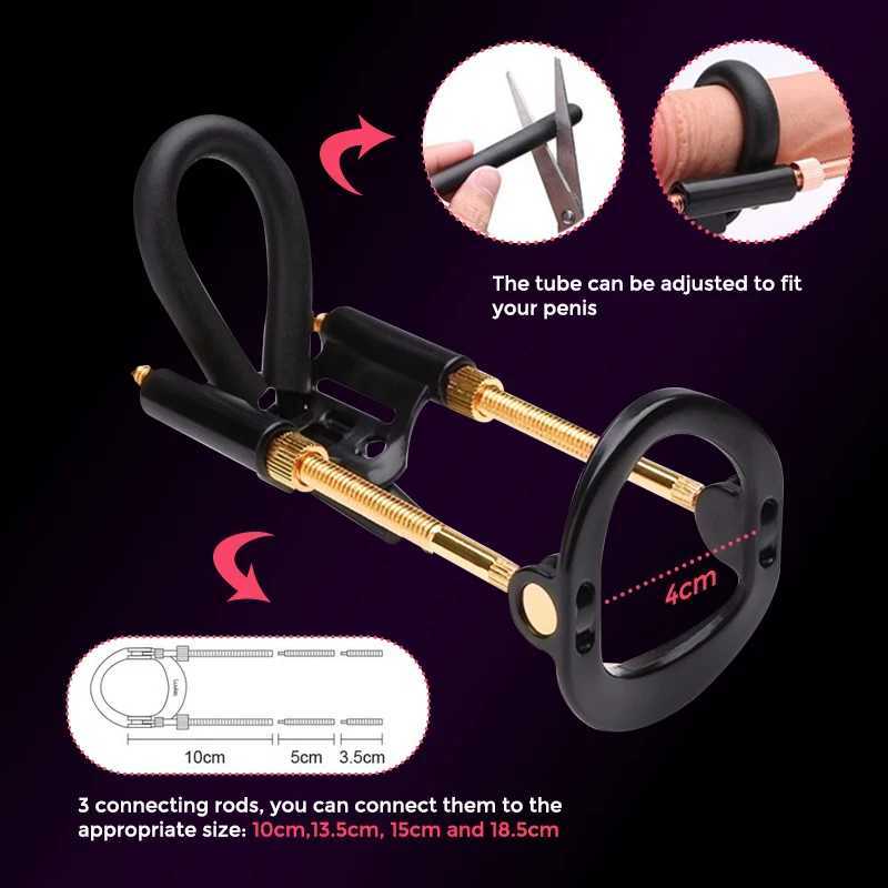 HESEKS Penis Enlargement Stretch Clamp Extender Penis Stretching Exerciser Penis Growth Traction Device for Men Portable Sport XJ250819
