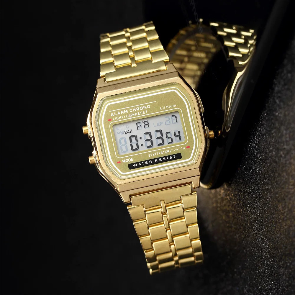 Sport Watch Men Digital Led Fashion Stainless Steel Square Wristwatch Electronic Womens Watches Male Clock Reloj Hombre 250819