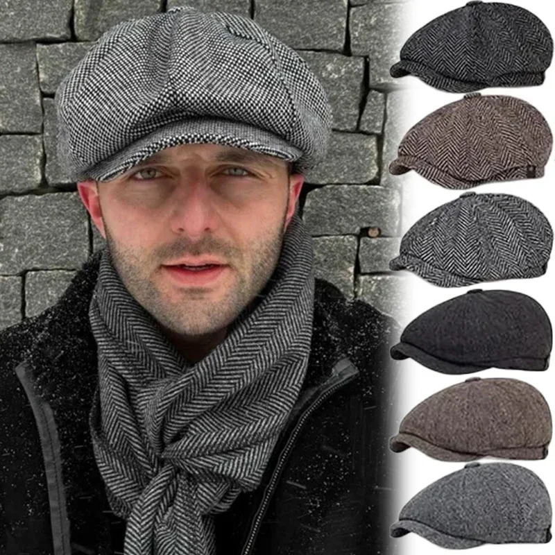 Vintage Men Casual sboy Hat Spring Summer Retro Beret Hat Wild Casual Hats Unisex Octagonal Cap Fashion Hip Hop Caps Gorras 250814