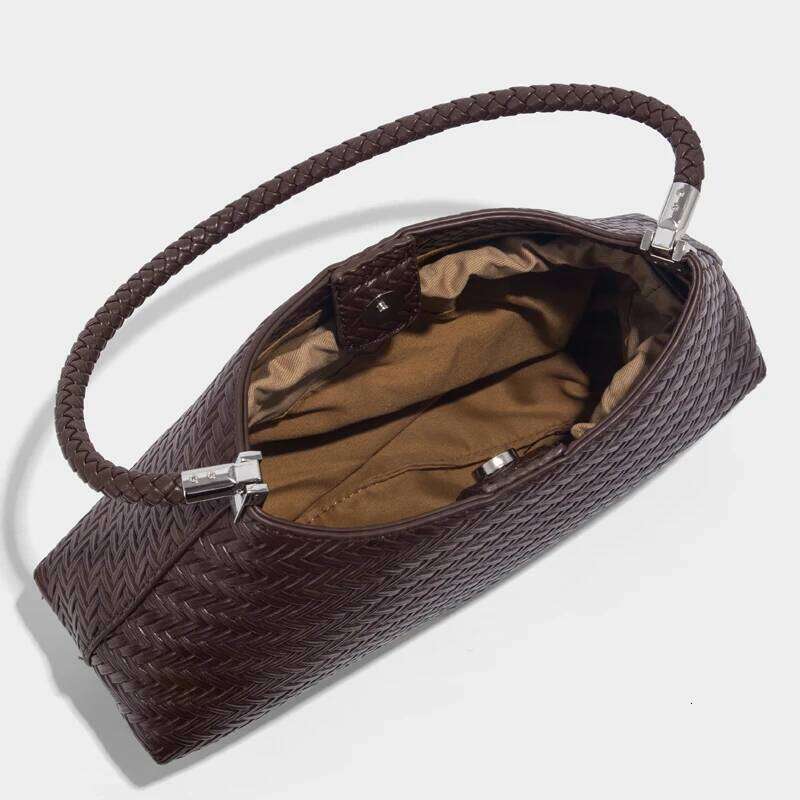 Vintage Small Bags For Women Designer Handbag Purses New In PU Imitation Braided Emed Pattern Underarm Shoulder