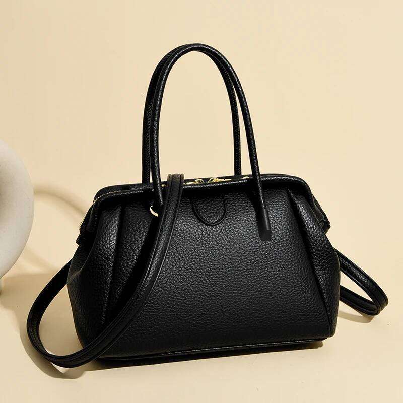 Brand Inspired Shoulder Bag Premium Quality Leather Handbag With Adjustable Crossbody Strap Gold Hardware