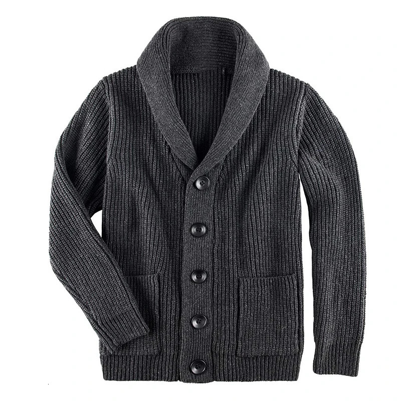 Mens Winter Cardigan Sweater Slim Fit Shawl Collar Outwear Sweatercoat Fashion Male Knit Button Up Wool With Pockets 250819