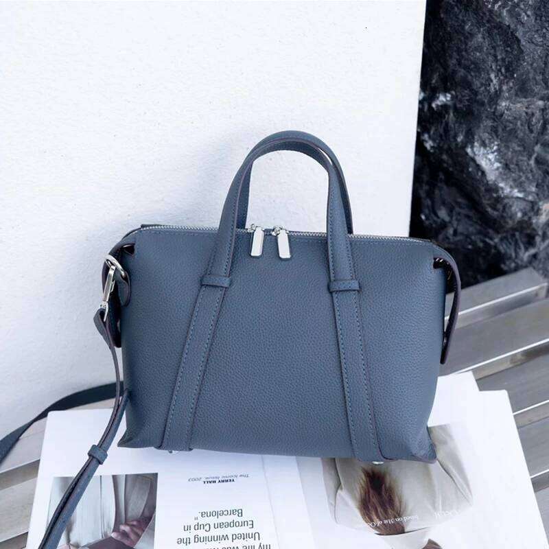 Hifashion Retro Genuine Leather Pillow Shoulder Bags For Women Trend Designer Crossbody Purses Boston Tote Ladies Handbags