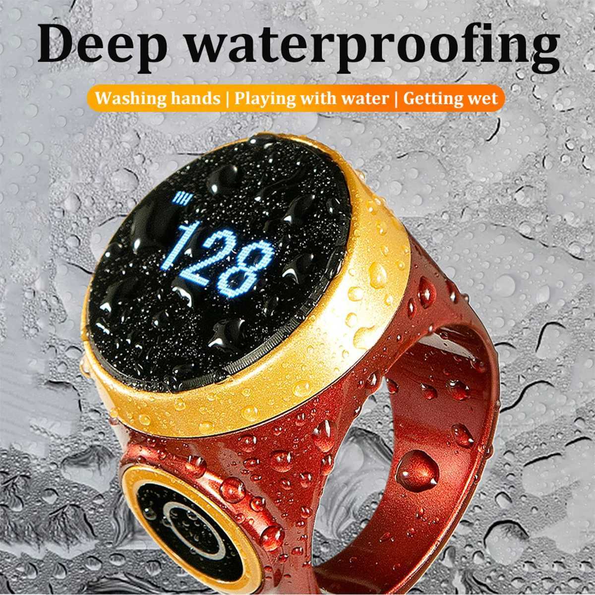 New Smart Ring Tasbih Touch Prayer Counter Adjustable Size Muslim OLED HD Automatic Lock Screen Waterproof Charging Port For Men W250819