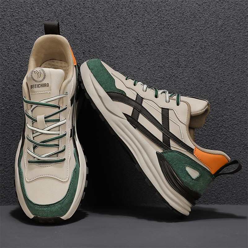 Summer trend, genuine leather soft sole dad shoes for men, 2025 new style, breathable and versatile sports leisure shoes