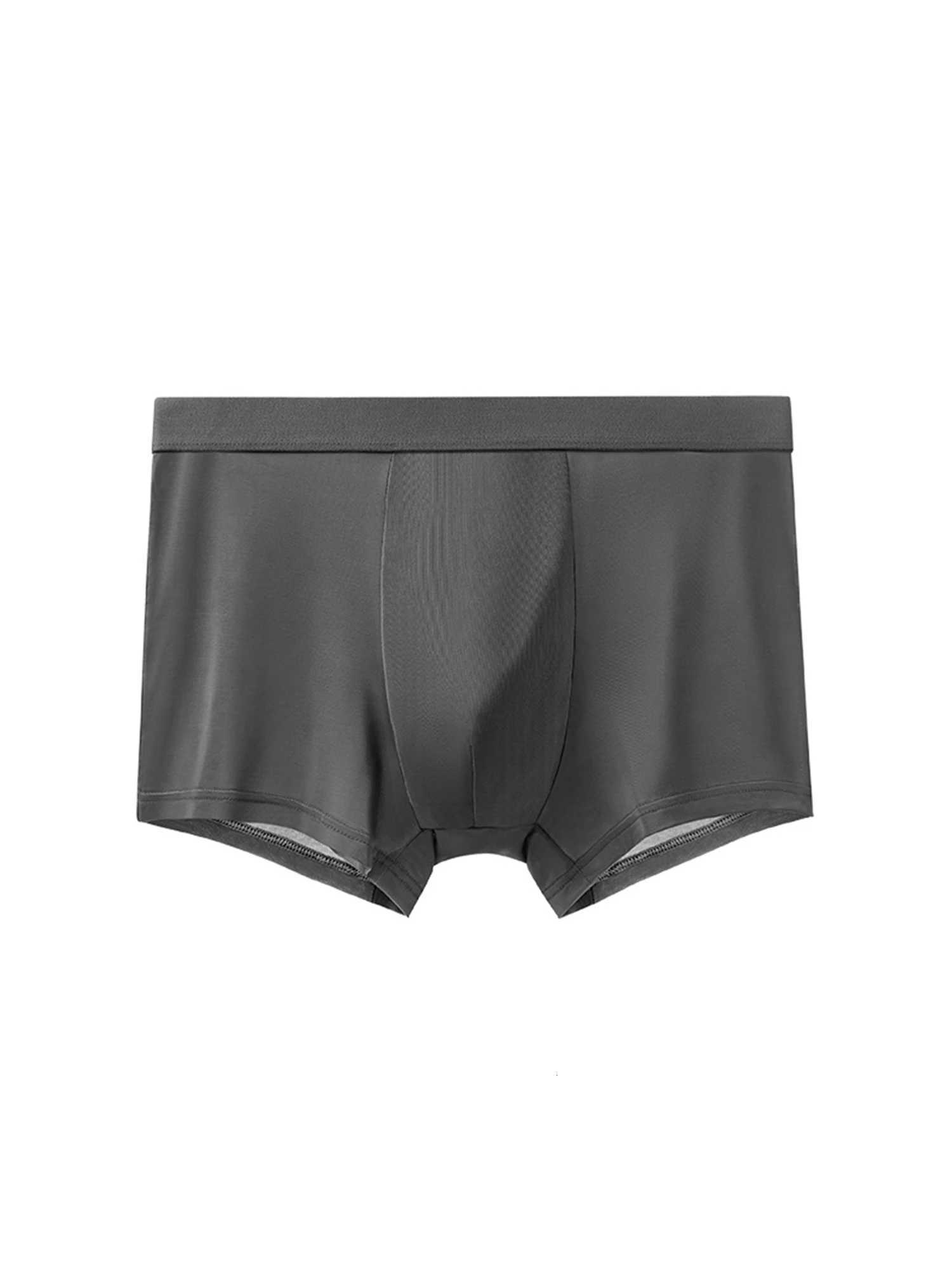 4pcs Mens Underwear Ice Silk Boxer Shorts Men Underpants Cool Breathable Sexy Thin Panties U Convex Lingerie Wholesale Lots W250819