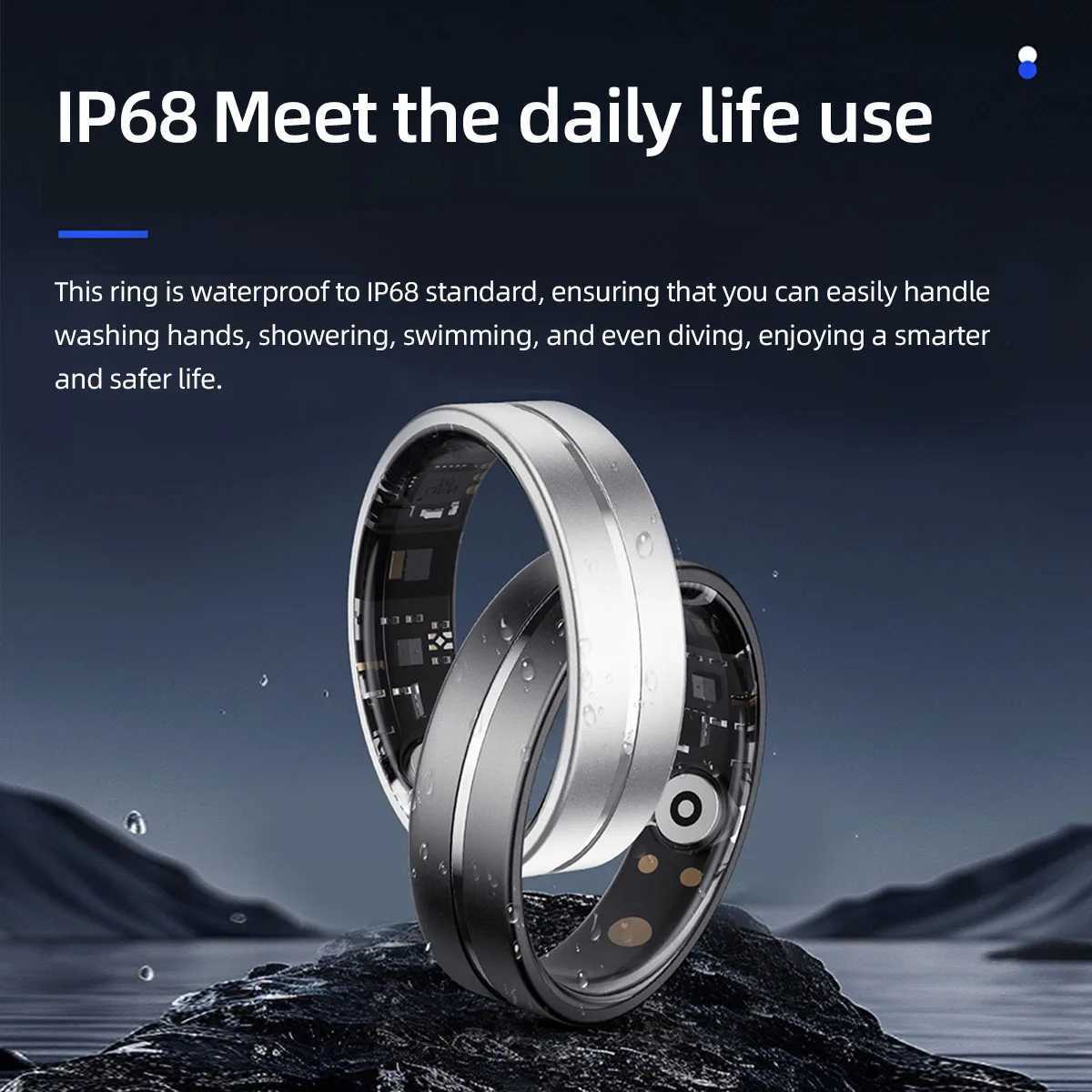 2025 New Smart Ring Health Tracker/Heart Rate/Sleep Monitoring Step Counting 5 ATM Waterproof Multi Sports Modes For Men Women W250819