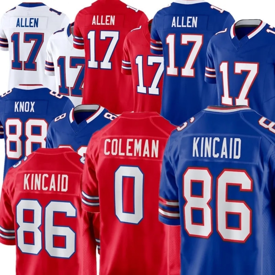 Maxwell Hairston Bill Jersey Football Joey Bosa Josh Allen James Cook Curtis Samuel Khalil Shakir Dalton Kincaid Keon Coleman Dorian Williams Terrel Bernard Women
